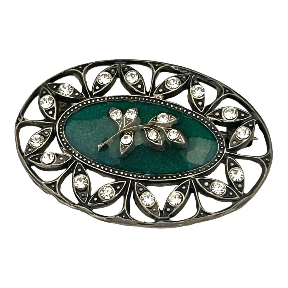 Vintage Catherine Popesco Art Nouveau Brooch Revival France - 1D